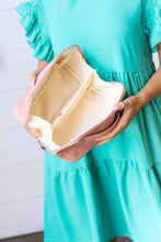 Load image into Gallery viewer, Blush Floral Vinyl Vintage Lined Cosmetic Bag