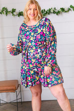 Load image into Gallery viewer, Navy Floral Challis Woven Romper