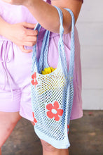 Load image into Gallery viewer, Sky Blue Crochet Tote Hobo Bag