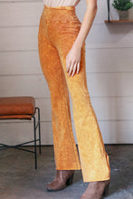 Load image into Gallery viewer, Sunrise Cotton Acid Wash Cut Edge Flared Leggings