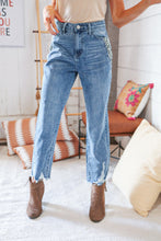 Load image into Gallery viewer, High Waist Leopard Print Washed Pocketed Ankle Torn Jeans