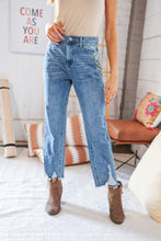 Load image into Gallery viewer, High Waist Leopard Print Washed Pocketed Ankle Torn Jeans