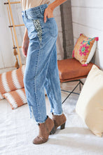 Load image into Gallery viewer, High Waist Leopard Print Washed Pocketed Ankle Torn Jeans