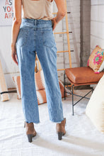 Load image into Gallery viewer, High Waist Leopard Print Washed Pocketed Ankle Torn Jeans
