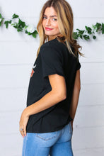Load image into Gallery viewer, Black Cotton Cow Graphic Knit Tee