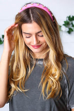 Load image into Gallery viewer, Rose Rhinestone Jeweled Top Knot Knit Headband