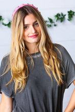 Load image into Gallery viewer, Rose Rhinestone Jeweled Top Knot Knit Headband