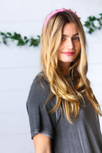 Load image into Gallery viewer, Rose Rhinestone Jeweled Top Knot Knit Headband