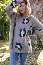 Load image into Gallery viewer, Leopard Jacquard Slouchy Knit Sweater