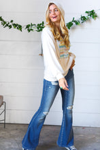 Load image into Gallery viewer, Oatmeal Multicolor Stripe Outseam Hoodie