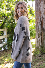 Load image into Gallery viewer, Leopard Jacquard Slouchy Knit Sweater