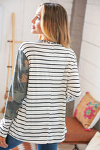 Load image into Gallery viewer, Leopard & Camo Asymmetrical Chevron Outseam Top
