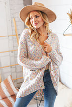 Load image into Gallery viewer, Multi Color Mixed Thread Cardigan with Front Pockets