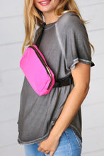 Load image into Gallery viewer, Hot Pink Nylon Zipper Buckle Belt Sling