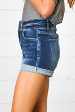 Load image into Gallery viewer, Cuffed Hem Double Button Closure Denim Shorts