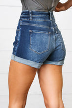 Load image into Gallery viewer, Cuffed Hem Double Button Closure Denim Shorts