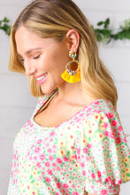 Load image into Gallery viewer, Canary Boho Rhinestone Tassel Gold Drop Earrings