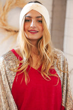 Load image into Gallery viewer, Cream Knit Twist Stretchy Headband