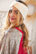Load image into Gallery viewer, Cream Knit Twist Stretchy Headband