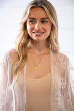 Load image into Gallery viewer, Good Luck Gold Coin & Pearl Layered Pendant Necklace
