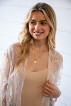 Load image into Gallery viewer, Good Luck Gold Coin & Pearl Layered Pendant Necklace