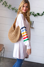 Load image into Gallery viewer, Tan Braided Straw Circle Lined Tote Bag