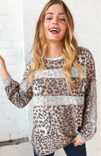 Load image into Gallery viewer, Hacci Leopard Print Outseam Reverse Stitch Top