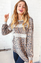 Load image into Gallery viewer, Hacci Leopard Print Outseam Reverse Stitch Top