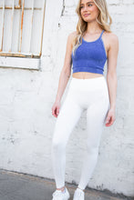 Load image into Gallery viewer, Ivory Ribbed Seamless High Waisted Leggings