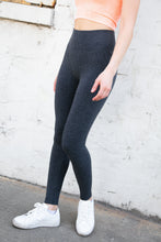 Load image into Gallery viewer, Charcoal Ribbed Seamless High Waisted Leggings