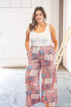 Load image into Gallery viewer, Cream Two Fer Ethnic Bartik Print Wide Leg Jumpsuit