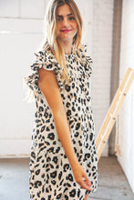 Load image into Gallery viewer, Animal Print Tiered Ruffle Frill Short Sleeve Dress