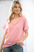 Load image into Gallery viewer, Fuchsia Two-Tone Jacquard Dolman Out Seam Top