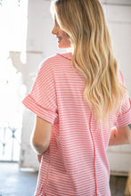 Load image into Gallery viewer, Fuchsia Two-Tone Jacquard Dolman Out Seam Top