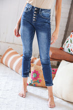 Load image into Gallery viewer, Blue Denim High Rise Button Fly Ankle Jeans