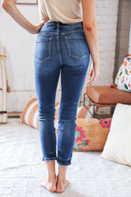 Load image into Gallery viewer, Blue Denim High Rise Button Fly Ankle Jeans
