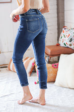 Load image into Gallery viewer, Blue Denim High Rise Button Fly Ankle Jeans