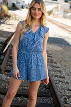 Load image into Gallery viewer, Animal Print Ruffle V Neck Pocketed Romper