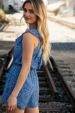 Load image into Gallery viewer, Animal Print Ruffle V Neck Pocketed Romper