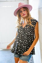 Load image into Gallery viewer, Black Spotted Leopard Sleeveless Soft Knit Top