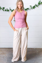Load image into Gallery viewer, Taupe Wide Leg Linen Pants