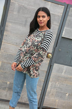 Load image into Gallery viewer, Camo Leopard Print Triangle Reverse Stitch Top