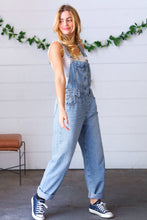 Load image into Gallery viewer, Light Medium Denim Overalls