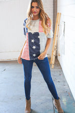 Load image into Gallery viewer, American Flag Color Block Overlock Thermal Top