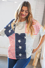 Load image into Gallery viewer, American Flag Color Block Overlock Thermal Top
