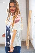 Load image into Gallery viewer, American Flag Color Block Overlock Thermal Top
