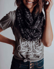Load image into Gallery viewer, My Heathered Black Infinity Knit Scarf