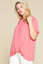 Load image into Gallery viewer, Cute in Coral Twist Top