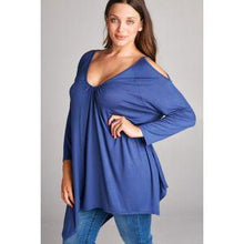 Load image into Gallery viewer, All for One Cold Shoulder Tunic