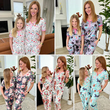 Load image into Gallery viewer, PREORDER: Matching Short Sleeve Pajamas in Assorted Prints